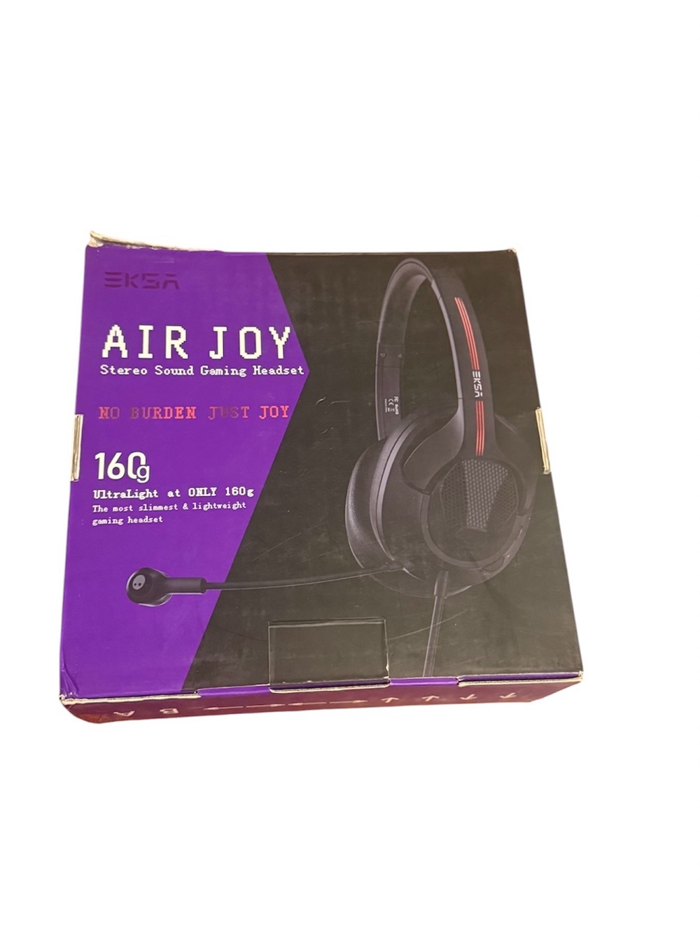 Air Joy Stereo Sound Gaming Headset in Purple and Black